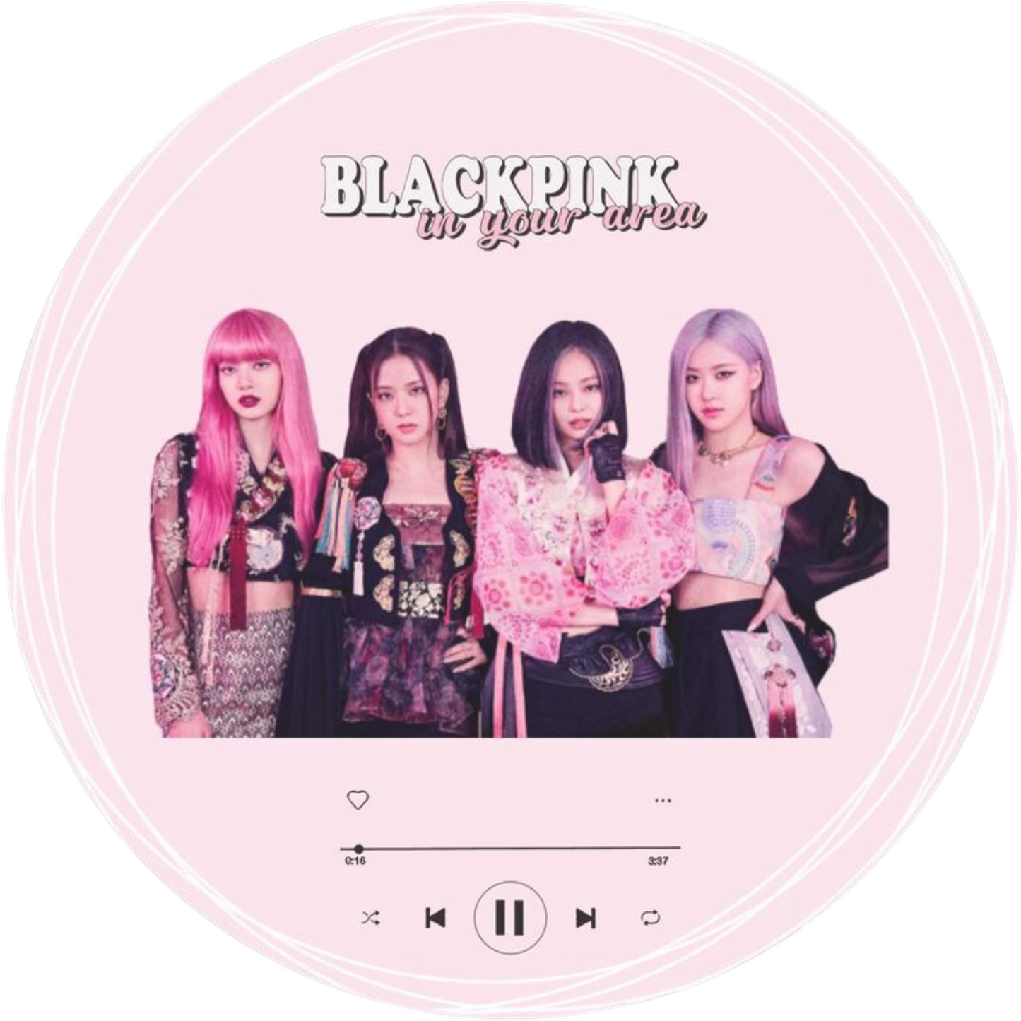 Black Pink Okul Etiketi Seti