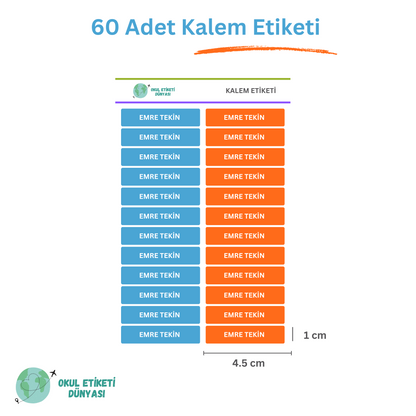 Kral Şakir Okul Etiketi Seti