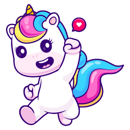 Unicorn Okul Etiketi Seti